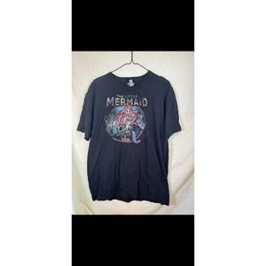 Disney Ariel The Little Mermaid  Women's XL Black T Shirt